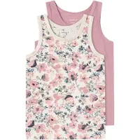 Name it Linne - Noos - NmfTank - 2-pack - Nostalgi Rose - - 2 år (92) - Linne