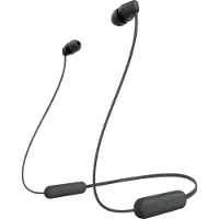 Sony WI-C100 - Hörlurar med mikrofon - inuti örat - nacKräm - Bluetooth - trådlös - svart