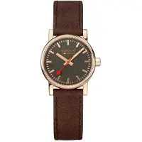 Mondaine Evo2 Rose Gold 30 Mm Watch Svart