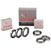 Cema 6806 Chrome Steel Bottom Bracket Bearings Silver 40 x 30 x 7 mm