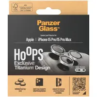 PanzerGlass Hoops Weiß Titanium Kameraschutz iPhone 15 Pro | 15 Pro Max