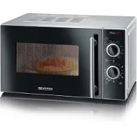 Severin MW 7771 Mikrovågsugn Svart/Silver 700 W Grillfunktion, Timerfunktion