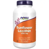 Now , Solljus Lecithin, 200 mjuka kapslar (1.2 g per Mjukkapsel)