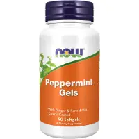 NOW,NOW Foods,NOW,NOW Foods Pepparmint Gel med Ginger & Fennel Ölen från , 90 Mygglikapslar