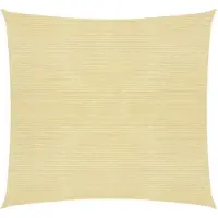vidaXL Solsegel 160 g/m² beige 6x6 m HDPE