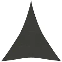 vidaXL Solsegel 160 g/m² antracit 3x4x4 m HDPE