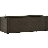 vidaXL Upphöjd odlingslåda med självbevattning mocka 100x43x33 cm