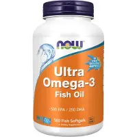 Now , Ultra Omega-3 Fiskolja, 180 Fisk Myggor