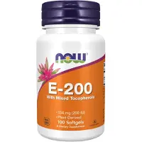Now - E-vitamin-200 med blandade tokoferoler, 100 mjukelskapslar
