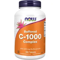 NOW,NOW Foods,NOW,NOW Foods , Bufferat C-1000 Komplex, 180 Tabletter
