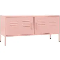 vidaXL Tv-bänk pink 105x35x50 cm stål
