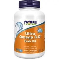Now , Ultra Omega 3-D, 600 EPA / 300 DHA, 90 Fiskmjölksgel