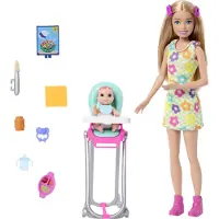 Barbie Skipper Matstol Med Tillbehör Till Docka
