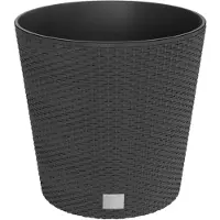 vidaXL Blomlåda med avtagbar insats antracit 35 /37,5 L rotting PP 364686