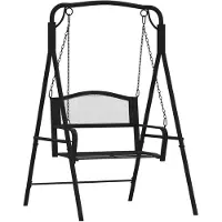 vidaXL Hammock 124 cm svart stål