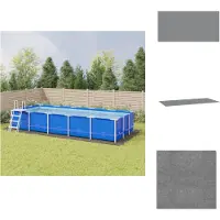 vidaXL Matta för pool, Ljusgrå, 999X500 cm, Polyestergeotextil