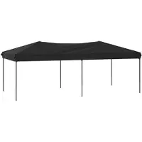 vidaXL Hopfällbart partytält svart 3x6 m