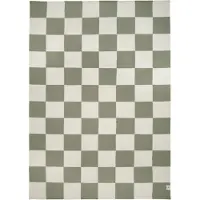 Classic collection Square matta vit/grön