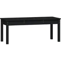 vidaXL Trädgårdsbänk svart 109x44x45 cm massiv furu