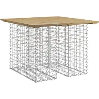 vidaXL Trädgårdsbänk med Gabion, 100X102X72 Cm, Impregnerad Furu