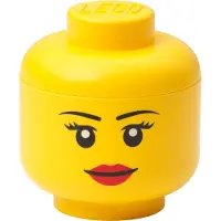 LEGO Förvaringslåda - Mini - Huvud - 12 cm - Flicka - - One Size - Låda