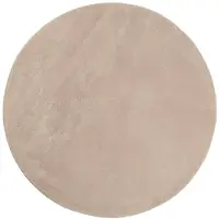 vidaXL Mjuk matta HUARTE med kort lugg tvättbar sandbeige Ø 80 cm
