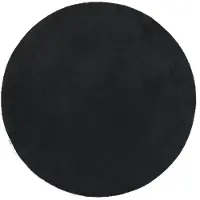 vidaXL Mjuk matta HUARTE med kort lugg tvättbar svart Ø 100 cm