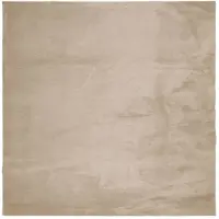 vidaXL Mjuk matta HUARTE med kort lugg tvättbar sandbeige 120x120 cm