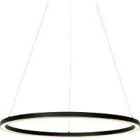 QAZQA Hänglampa svart 80 cm inkl LED 3-stegs dimbar - Girello