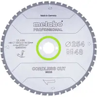 Metabo 628692000 Cirkelsågblad 254 x 30 mm Antal tänder (per tum): 48 1 st