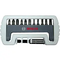 Bosch 2608522130 Bit-Set 12 delar Spår, Stjärnspår Phillips, Stjärnspår Pozidriv, Inner-sextandhålsgrepp (TX)