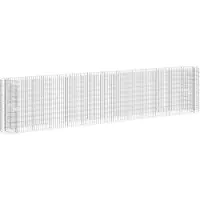 vidaXL Planteringsgabion galvaniserat järn 470x50x100 cm
