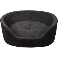 Dogman Sherpa Hundbädd Med Hög Kant Svart M 60cm