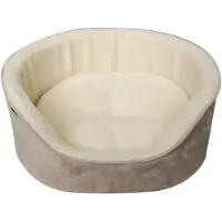 Dogman Sherpa Hundbädd Med Hög Kant Beige 50cm