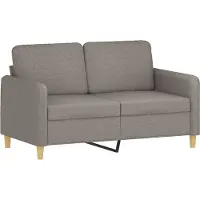 vidaXL 2-sitssoffa taupe 120 cm tyg