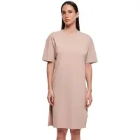 Build Your Brand Organic Oversized Kortärmad Kort Klänning