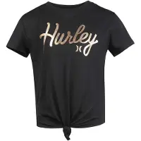Hurley Knotted Boxt Girl Short Sleeve T-shirt Svart 6 Years Flicka