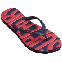 Superdry for woman. WF310197A Vegan flip flops with logo Vintage Logo marine (L), Flat, None, Casual, Beachwear, Sustainable, Navy