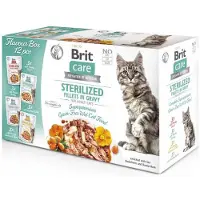 Brit Care Filéer i In gravy Box Pouch Sterilized 12X85g för steriliserade katter