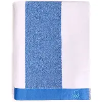 Jamon Strandhandduk - CASA BENETTON - 90x160 CM - 100% bomull - 450 g/m2 - Exceptionell mjukhet blå