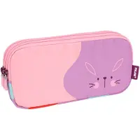 Milan 3-zip Pencil Case Fun Animals Special Series Rosa Man