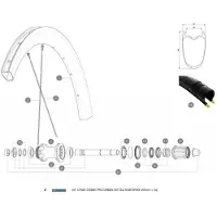 Mavic Cosmic Pro Carbon Ust Disc 650b Bakre Vänster Ekrar 12 Enheter