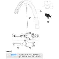 Mavic Xa Pro Carbon 29 2017-18 Vänstra Ekrar 12 Enheter