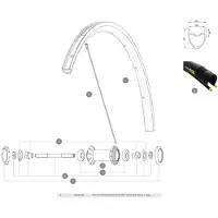 Mavic Aksium Elite Ust/ksyrium Ust 2019 Front/rear Eker 10 Enheter