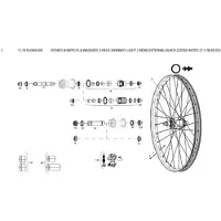 Zipp D-light J-bend External 3 Units Spoke Svart 280 mm