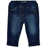 Minymo Byxor - Stretch Slim Fit - Mörkblå Denim - - 74 - Jeans