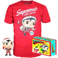 Funko POP! Dc Comics Superman Och Exklusiv Flockad Kortärmad T-shirt