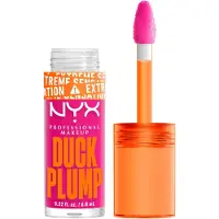 Nyx Duck Plump Hg Pigment Plumping Lip Gloss med kryddig ingefra vegansk lppsmakeup - Bubble Gum Bae (Bubblegum Pink)