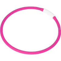 Dogman LED-ring silikone rosa 20-65cm