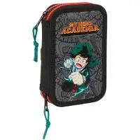 Safta Double Filling 28 Units My Hero Academia Pencil Case Flerfärgad Man